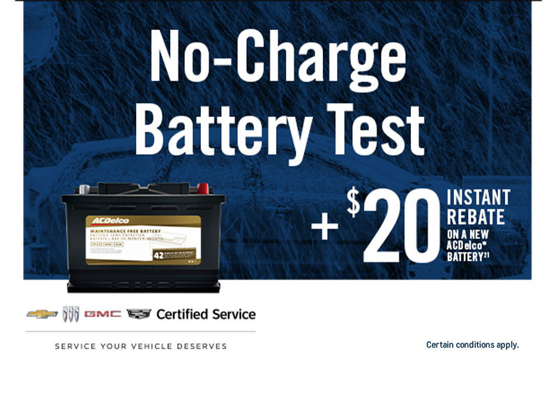 No charge battery promotional graphic
