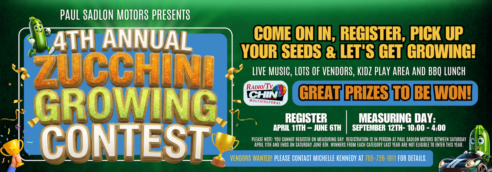 Zucchini growing contest offer banner - desktop