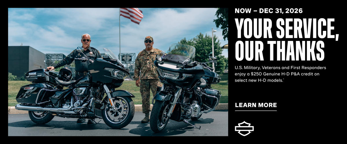 Your Service, Our Thanks offer banner