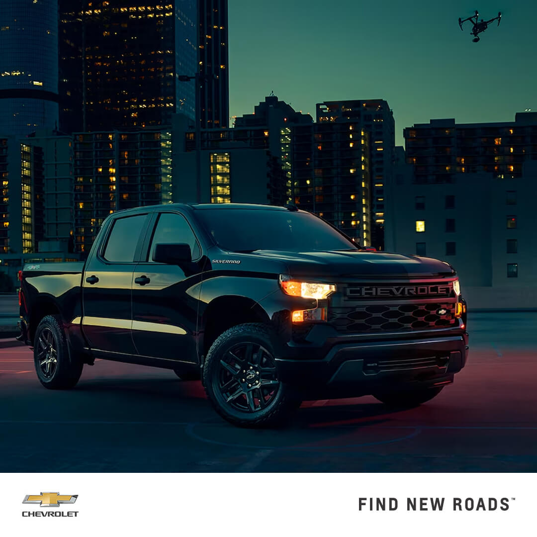 2023 Chevy Silverado at Night