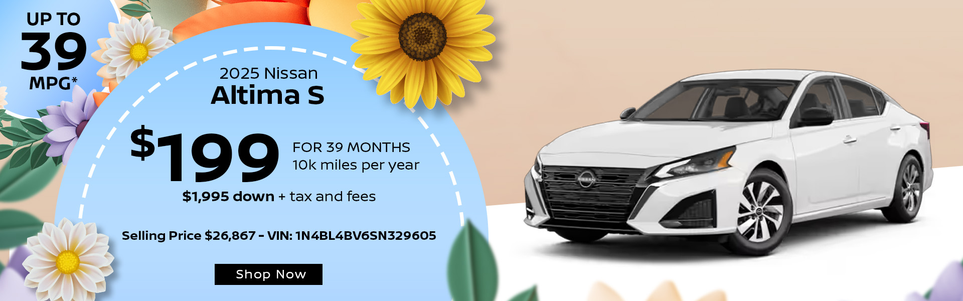 Nissan Altima $199 Lease 2025 Nissan Altima Lease offer
