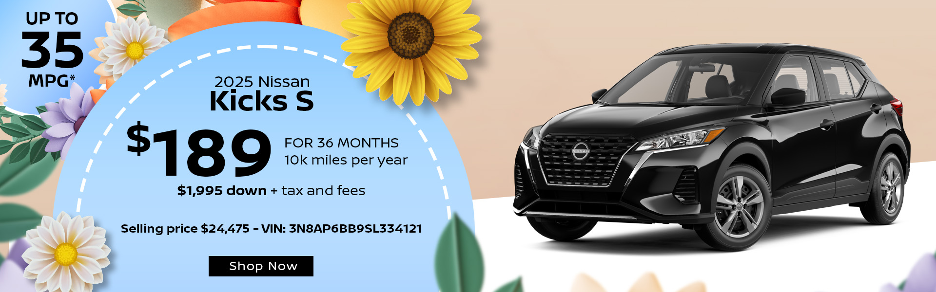 Nissan Kicks $189 Lease 2025 Nissan Kicks Lease offer