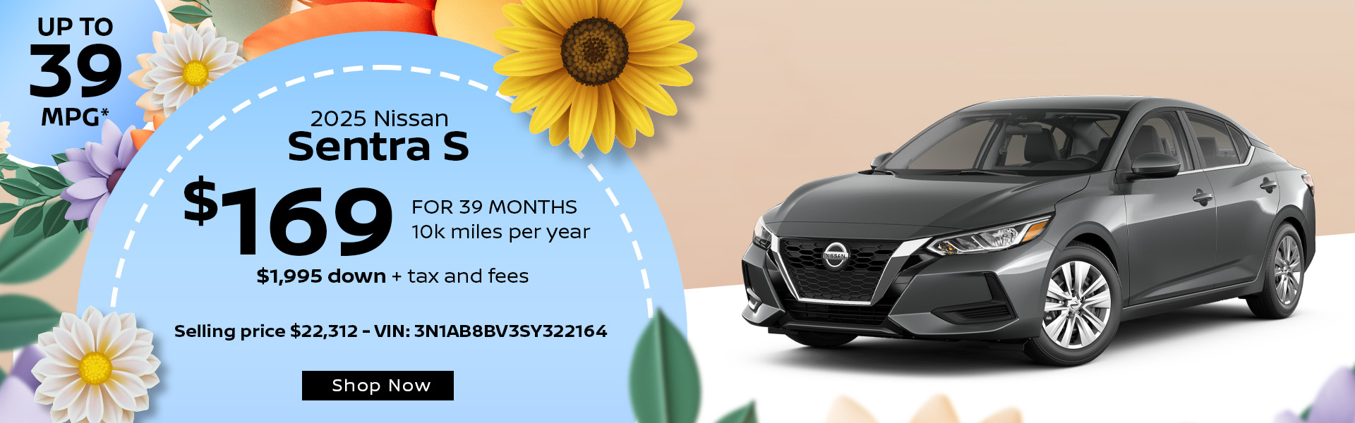 Nissan Sentra $169 Lease 2025 Nissan Sentra Lease offer