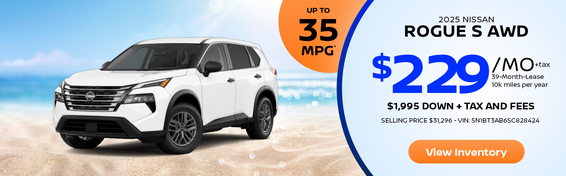 Nissan Rogue $229 Lease 2025 Nissan Rogue Lease offer