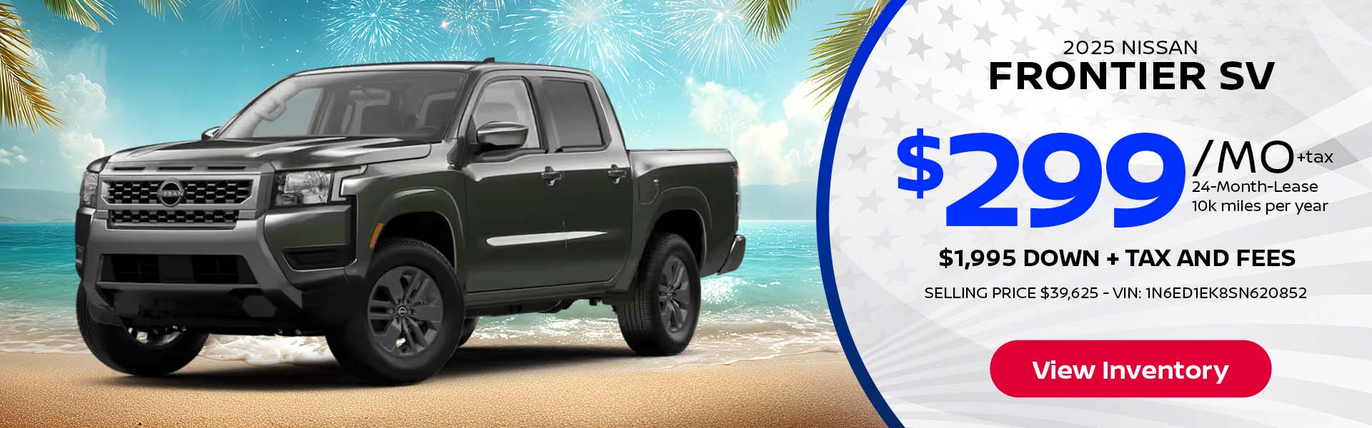 Nissan Frontier $299 Lease 2025 Nissan Frontier Lease offer