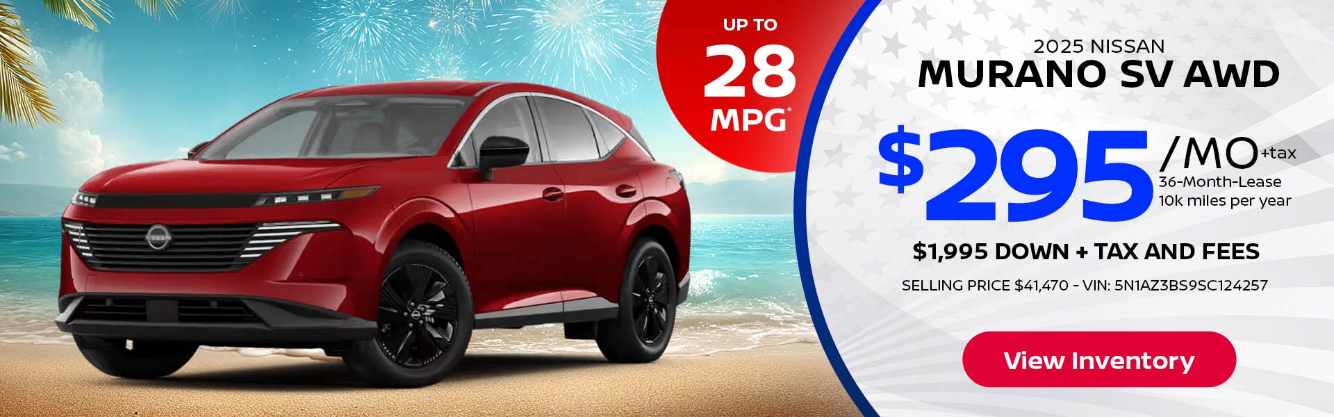 Nissan Murano $295 Lease 2025 Nissan Murano Lease offer