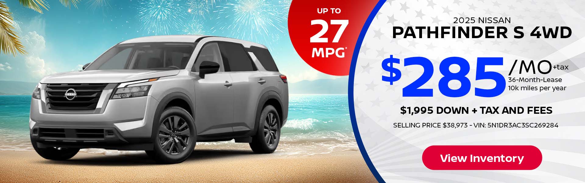 Nissan Pathfinder $285 Lease 2025 Nissan Pathfinder Lease offer