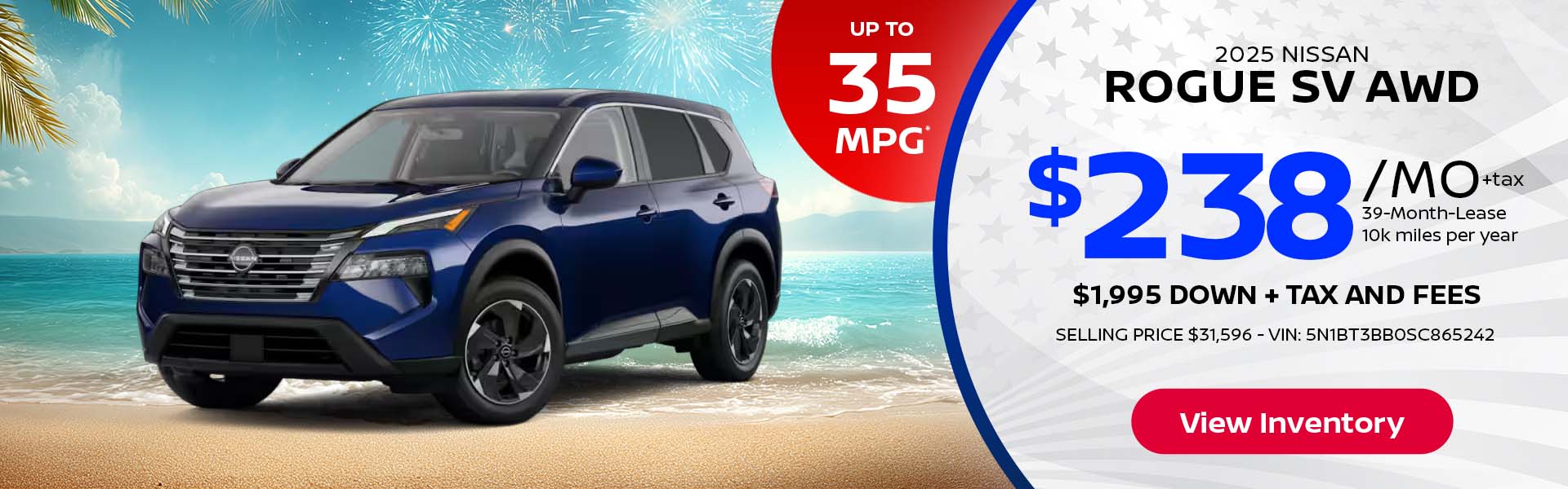 Nissan Rogue $238 Lease 2025 Nissan Rogue Lease offer