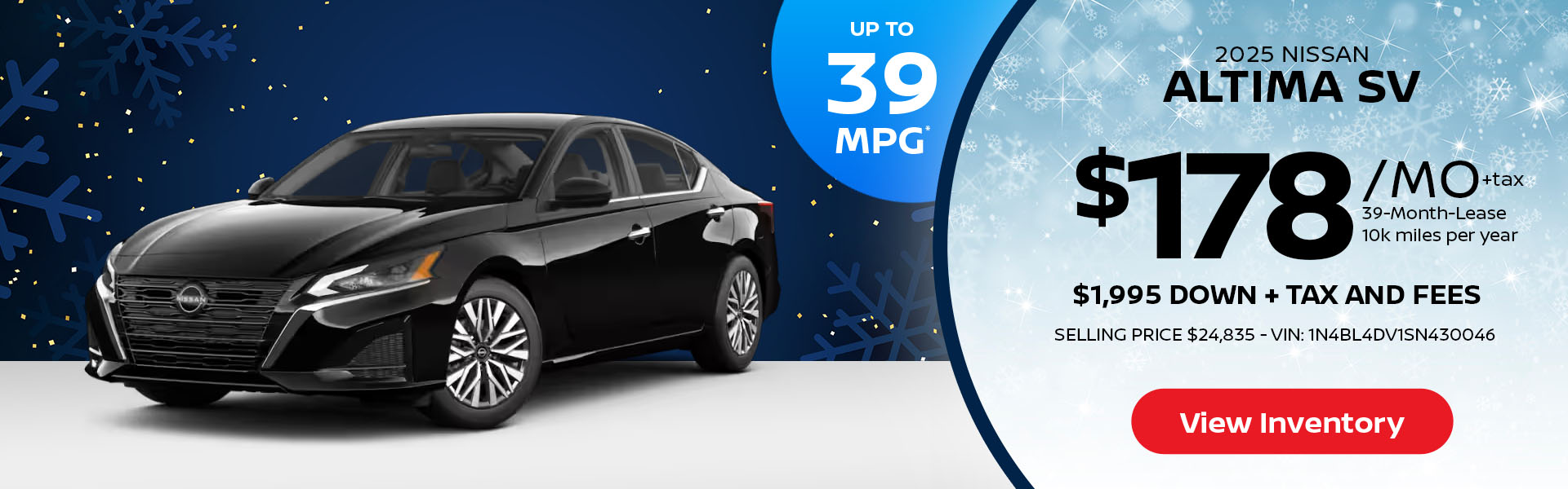 2025 Nissan Altima Lease offer