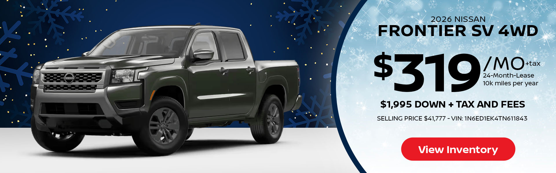 2026 Nissan Frontier Lease offer