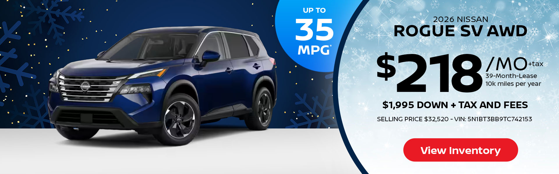 2026 Nissan Rogue Lease offer