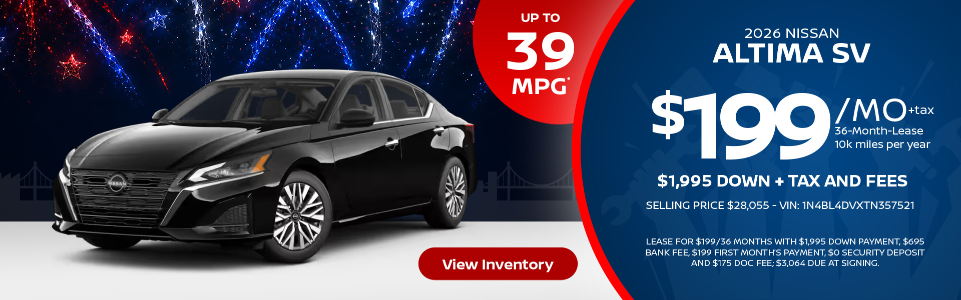 2026 Nissan Altima Lease offer