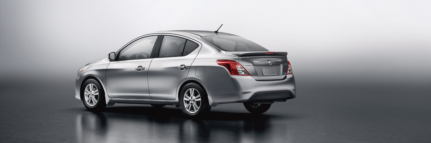 Schedule a Test Drive in Matteson, IL A silver Nissan Versa