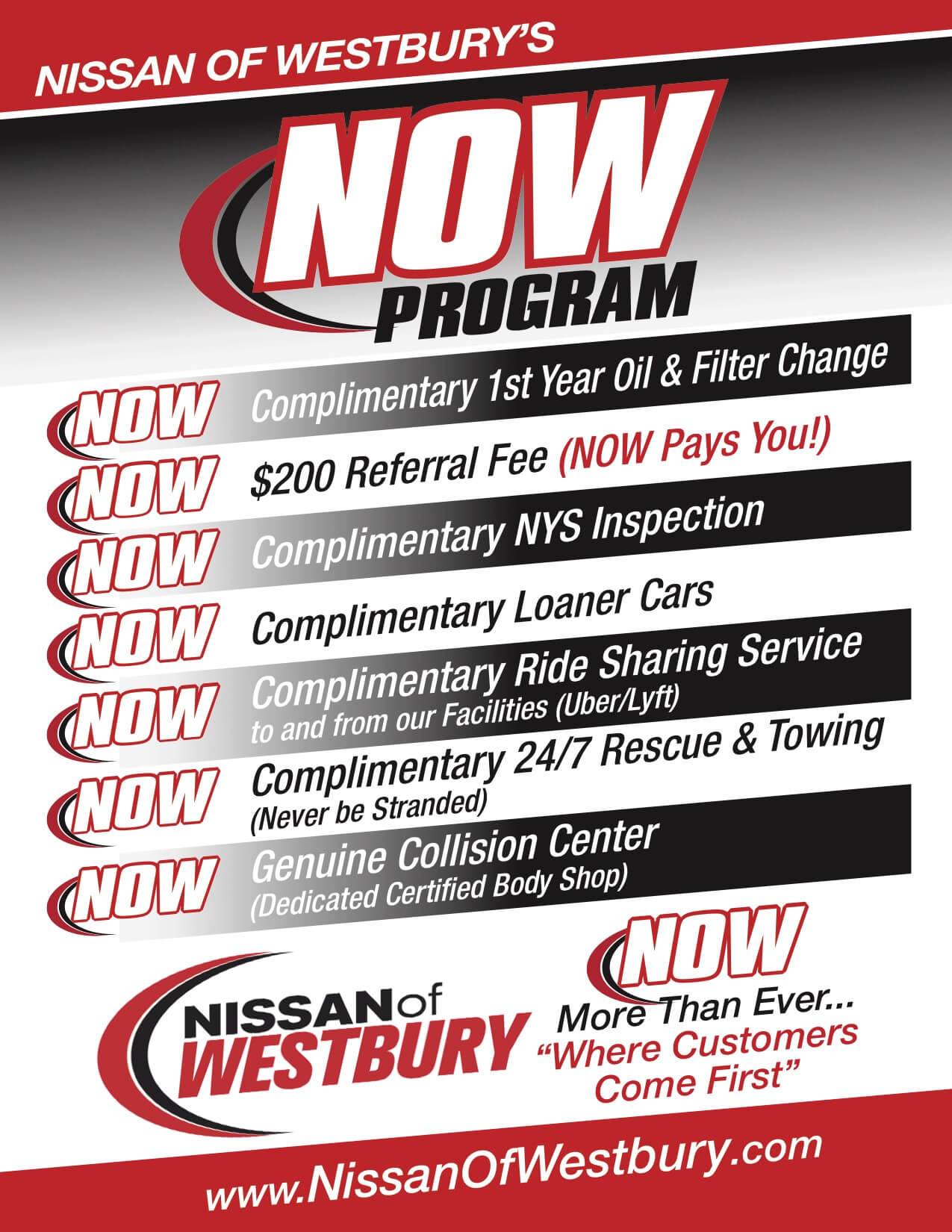 Nissan of Westbury's NOW Program
