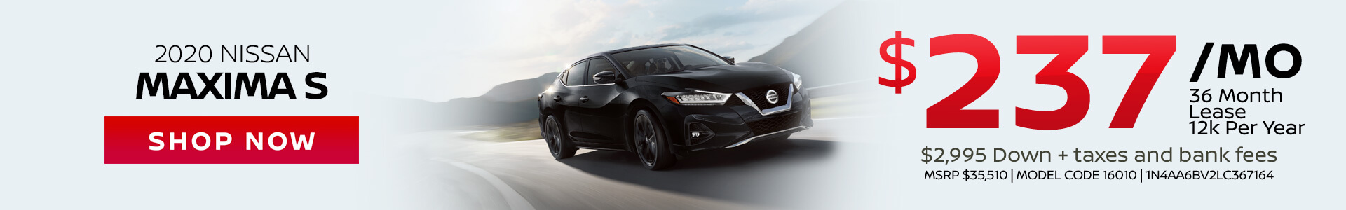 Nissan Maxima $237 Lease