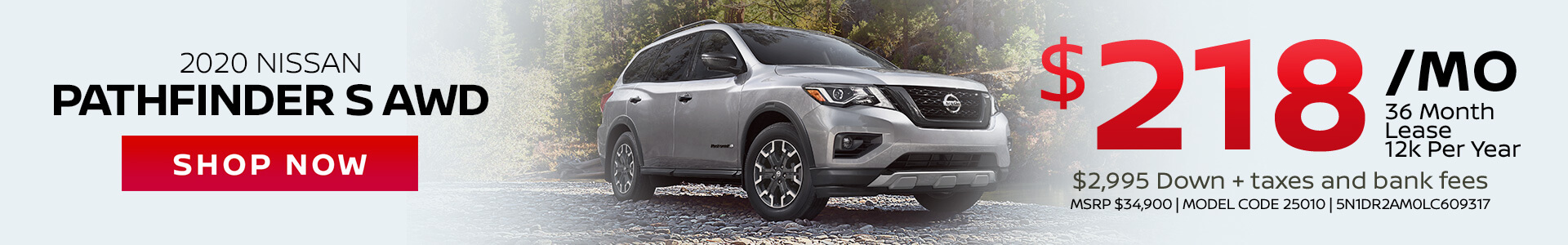 Nissan Pathfinder $218 Lease