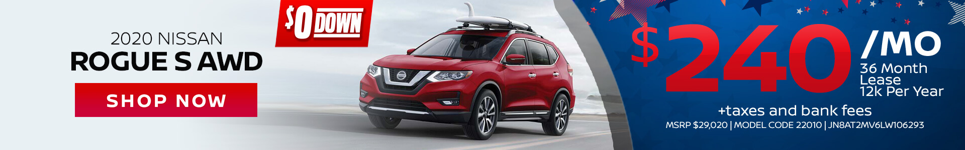 Nissan Rogue $240 Lease