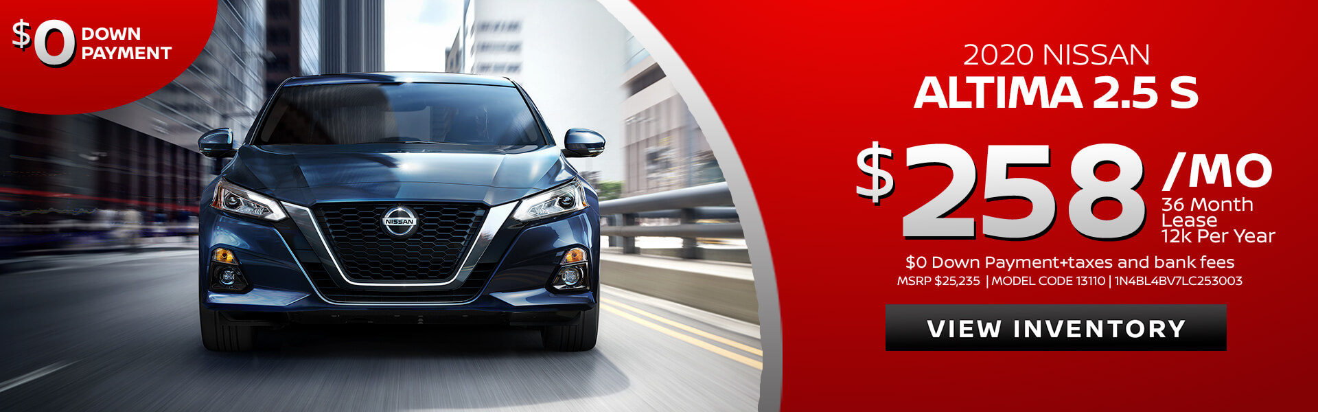 Nissan Altima $258 Lease