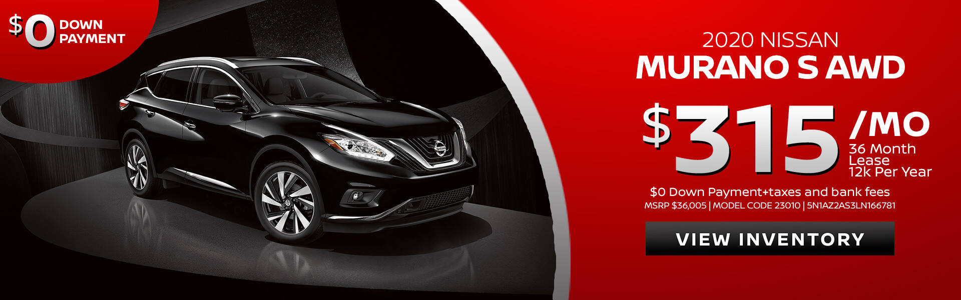 Nissan Murano $315 Lease