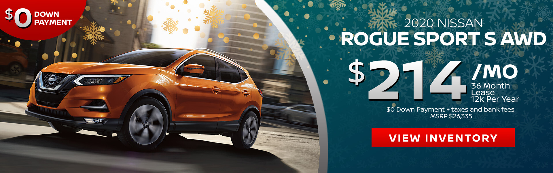 Nissan Rogue Sport $214 Lease