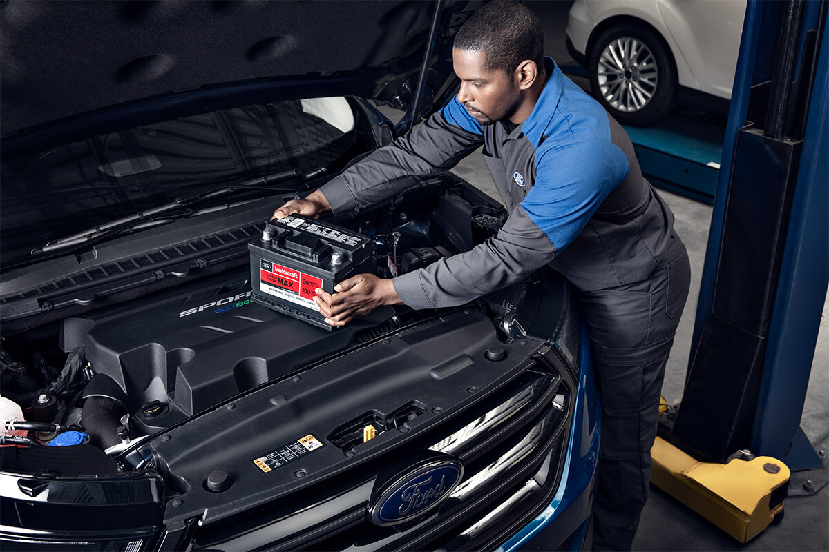 $40 rebate by mail on Motorcraft® Batteries
