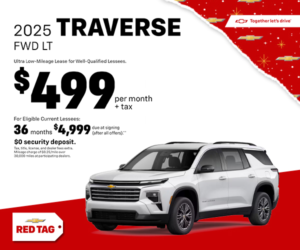 Amazing offer on a 2026 CHEVROLET Traverse FWD LT