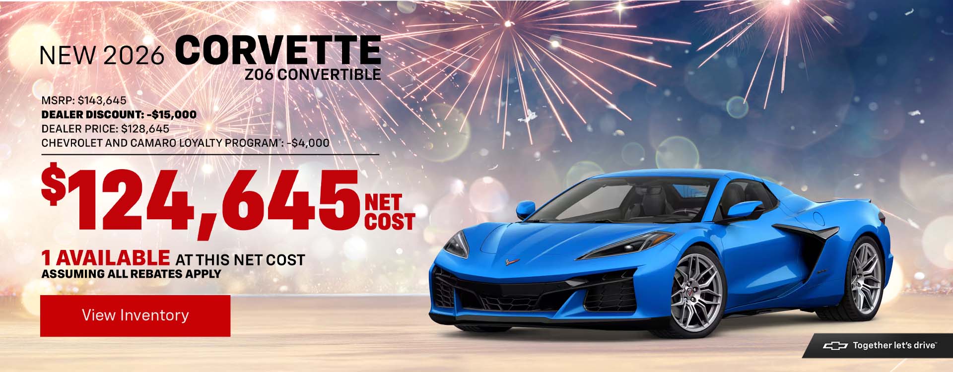 Amazing offer on a 2026 CHEVROLET Corvette
