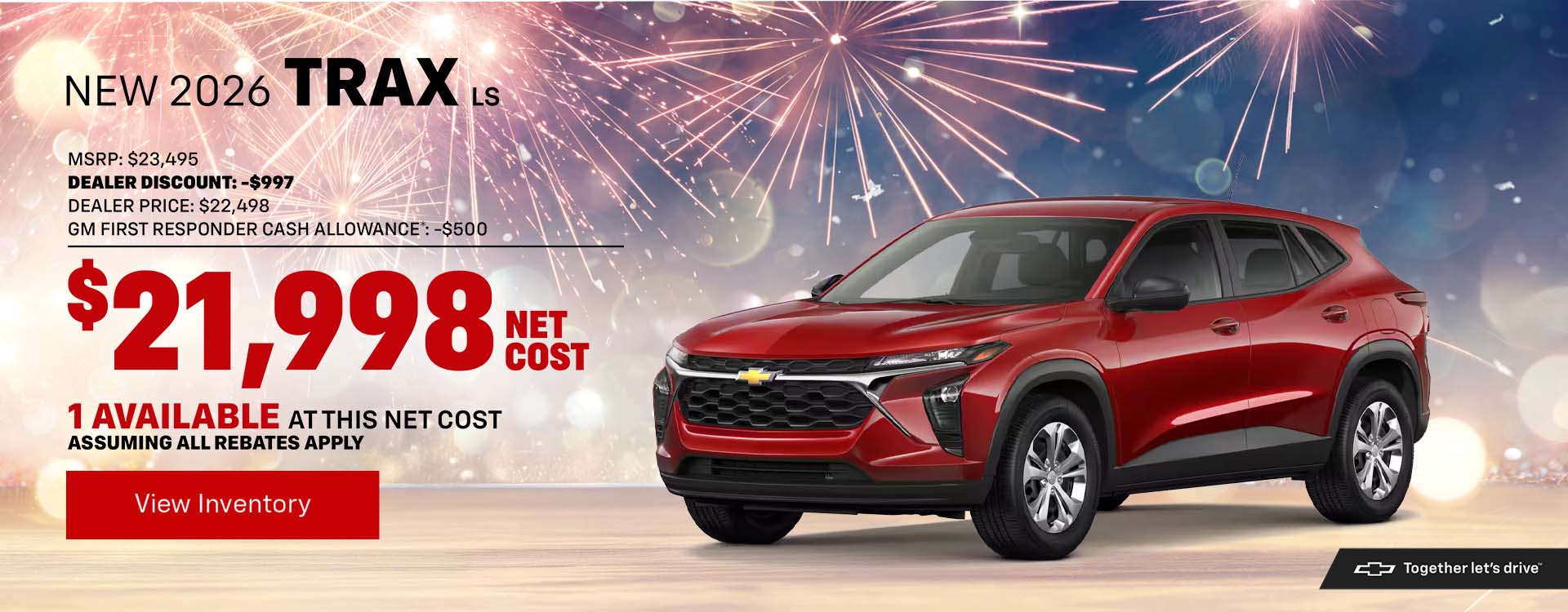 Amazing offer on a 2026 CHEVROLET TRAX