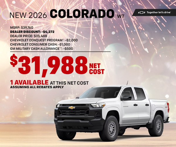 Amazing offer on a Chevrolet Colorado