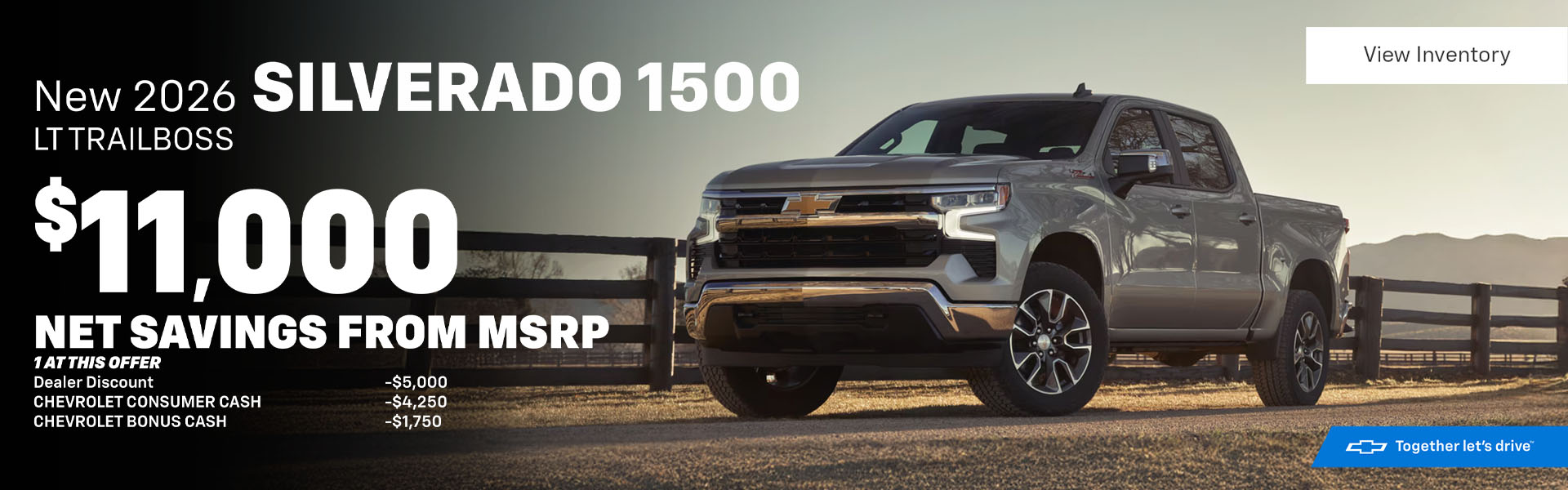 Amazing offer on a Chevrolet Silverado
