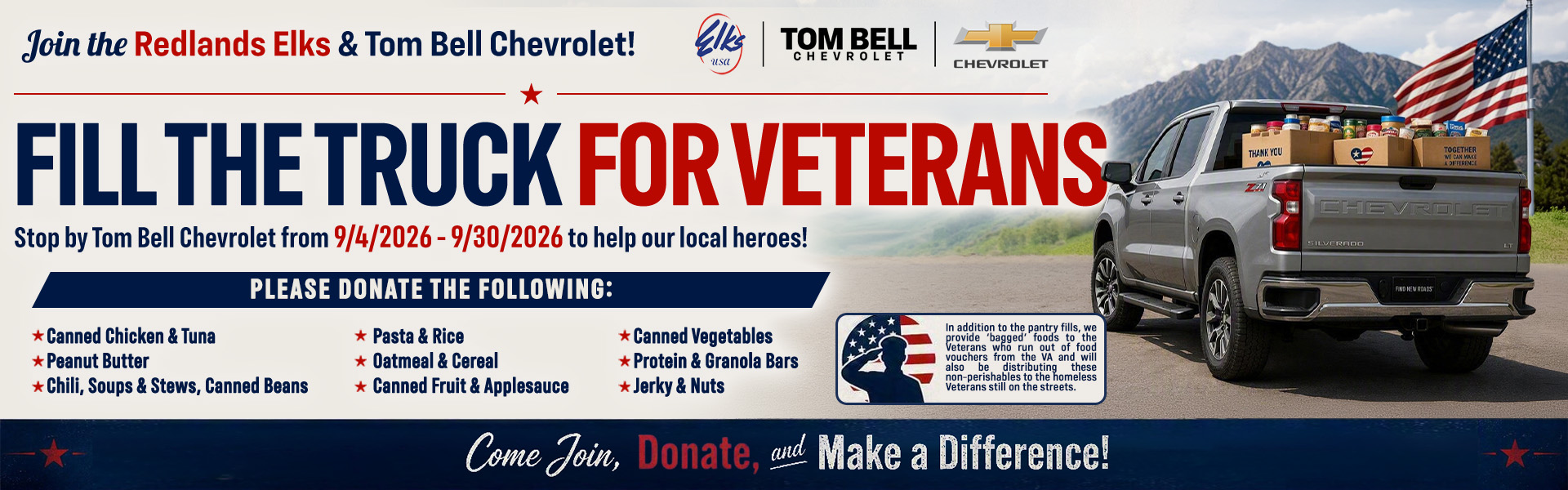 FILL THE TRUCK FOR VETERANS