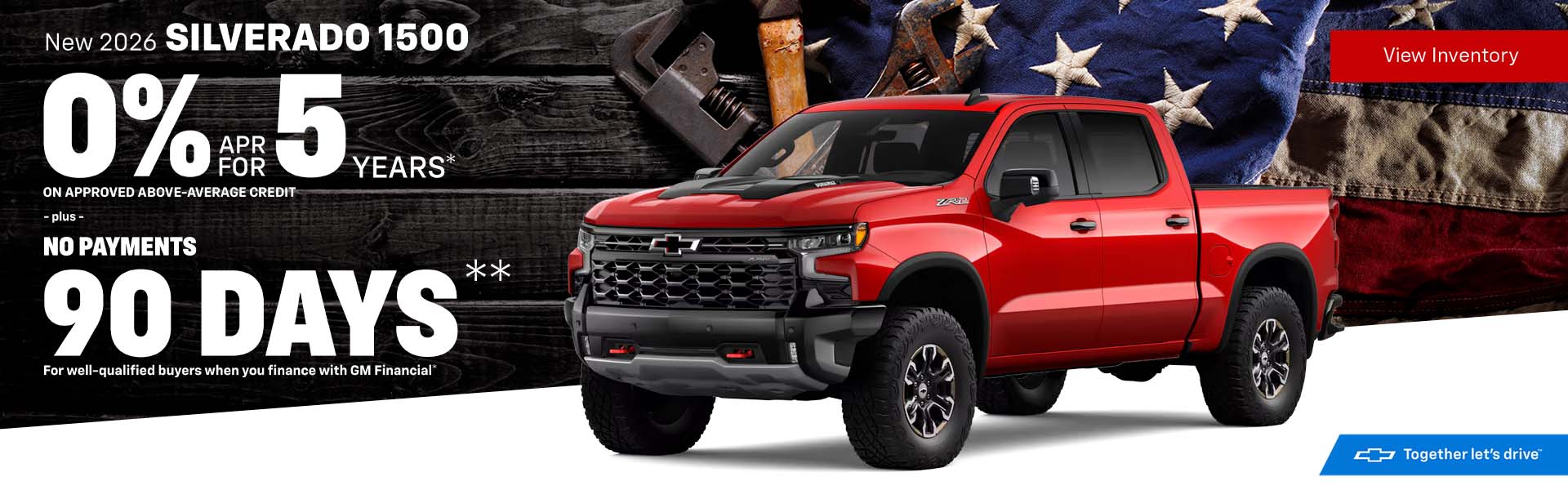 Amazing lease offer on a 2026 Chevrolet Silverado 1500
