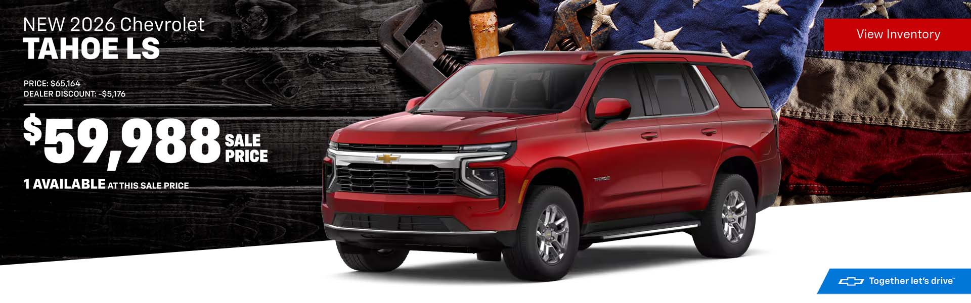 Amazing offer on a 2026 Chevrolet Tahoe