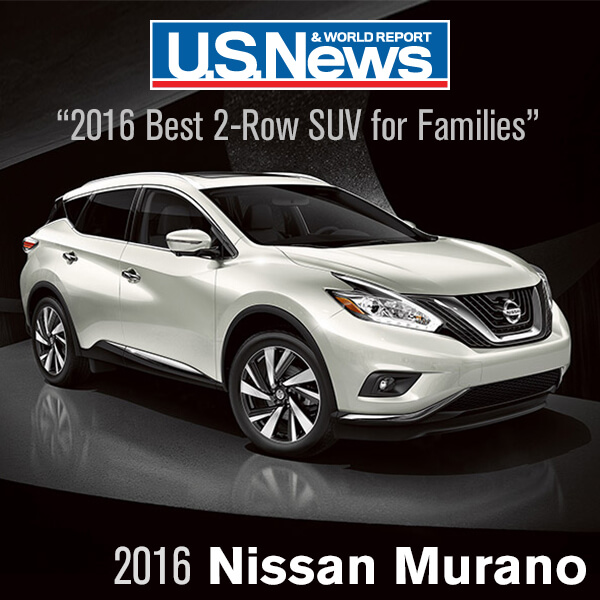 Nissan Murano named U.S. News World Report s 2016 Best 2 Row