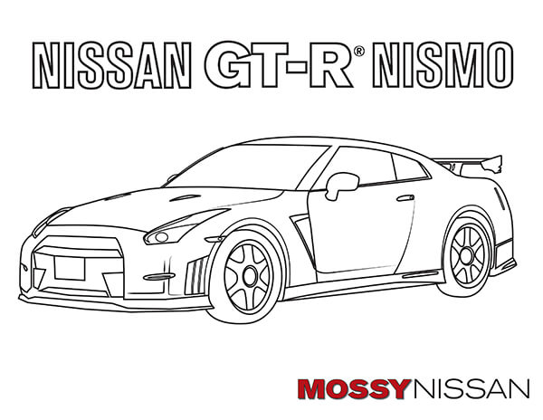 Download Free Car Coloring Pages For Adults And Kids Mossy Nissan