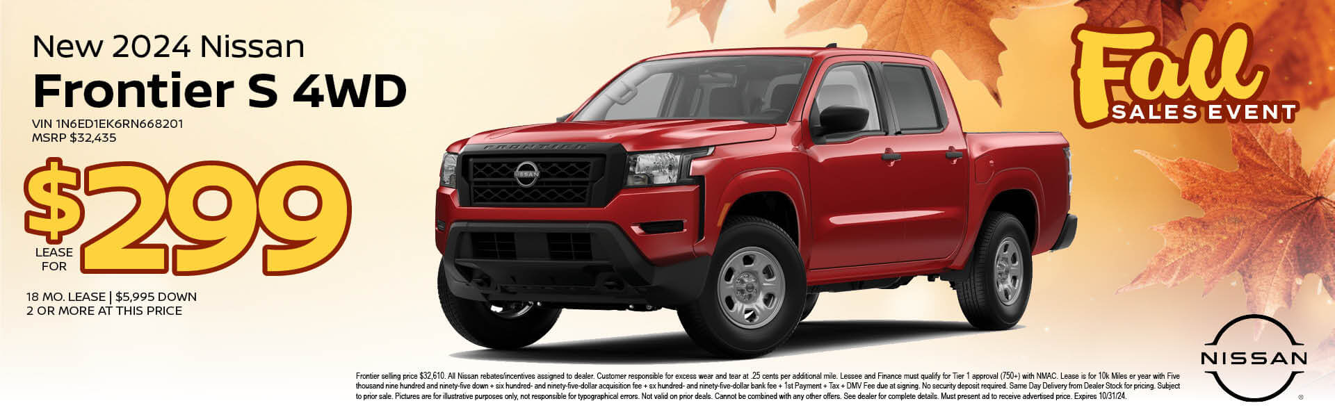 2024 Nissan Frontier Lease offer