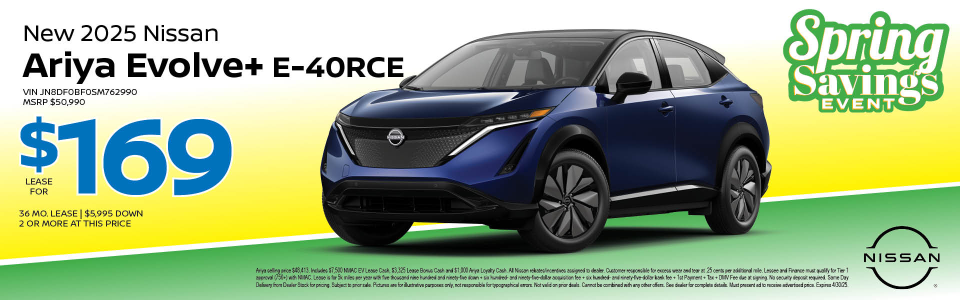 2025 Nissan Ariya Lease offer