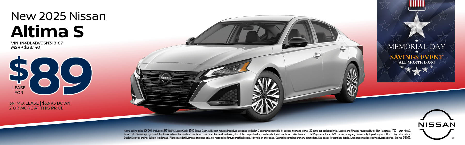2025 Nissan Altima Lease offer