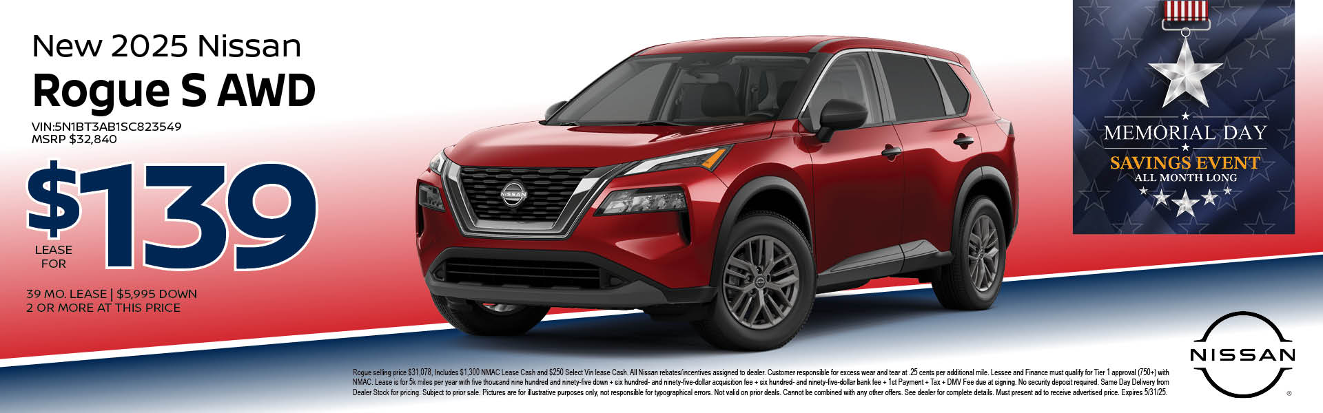2025 Nissan Rogue Lease offer