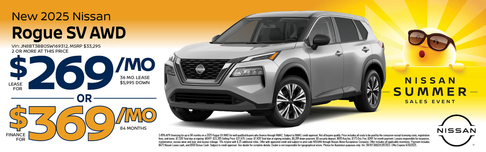 2025 Nissan Rogue Lease or Finance offer