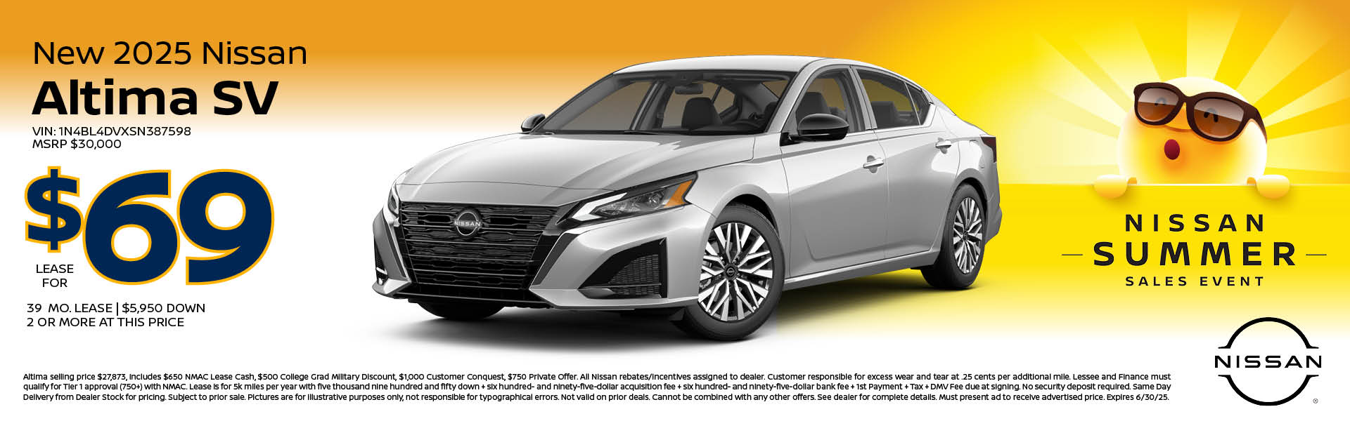 2025 Nissan Altima Lease offer