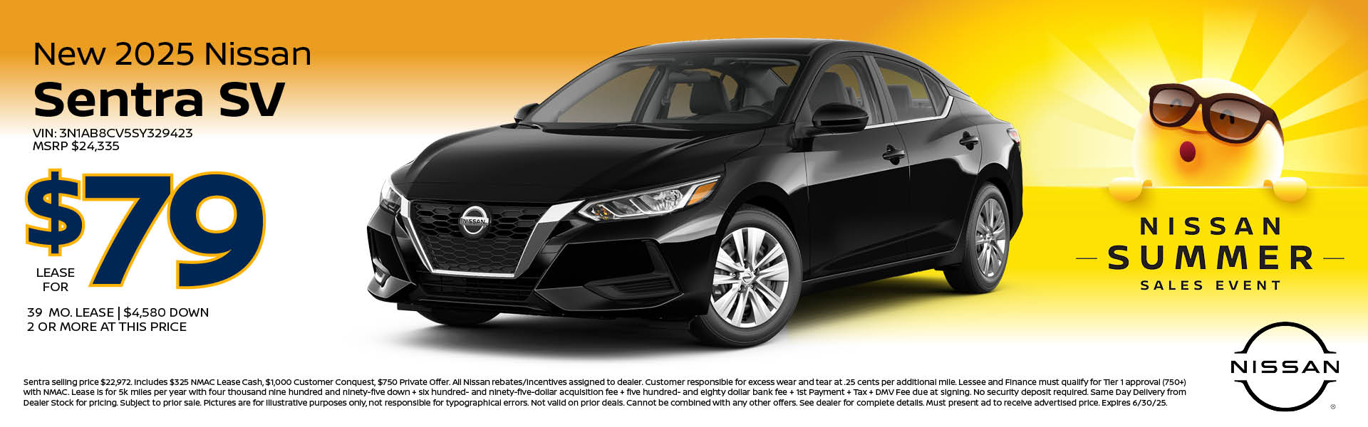 2025 Nissan Sentra Lease offer