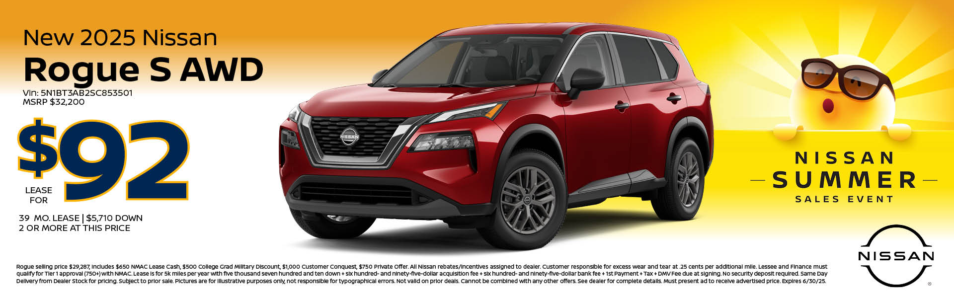 2025 Nissan Rogue Lease offer