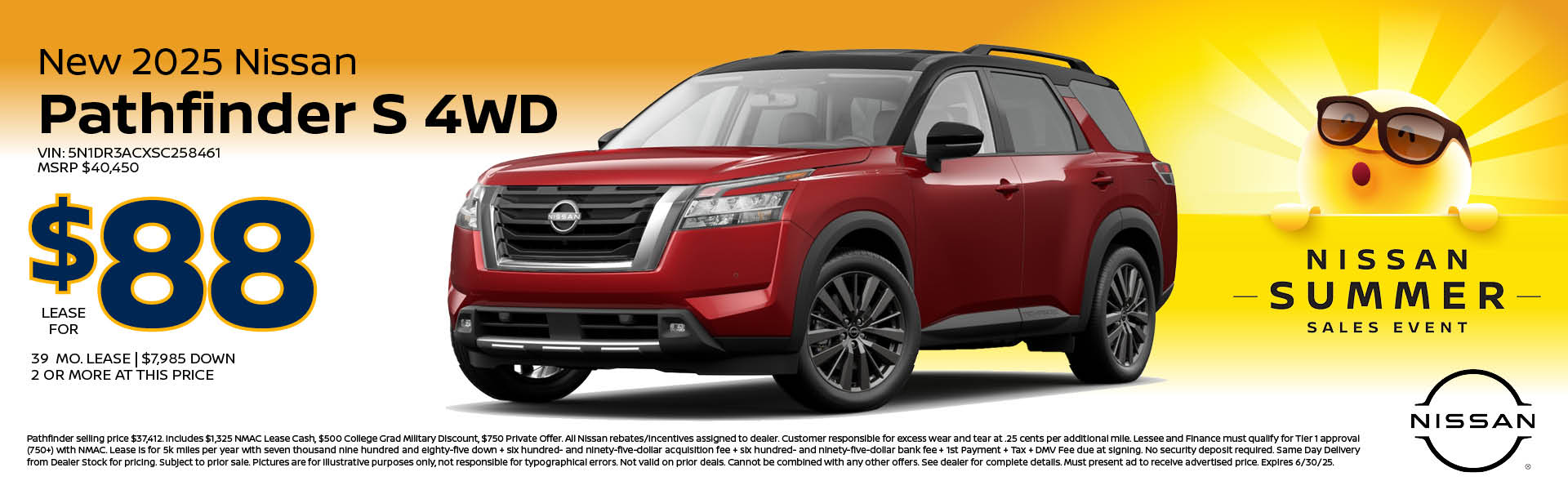 2025 Nissan Pathfinder Lease offer