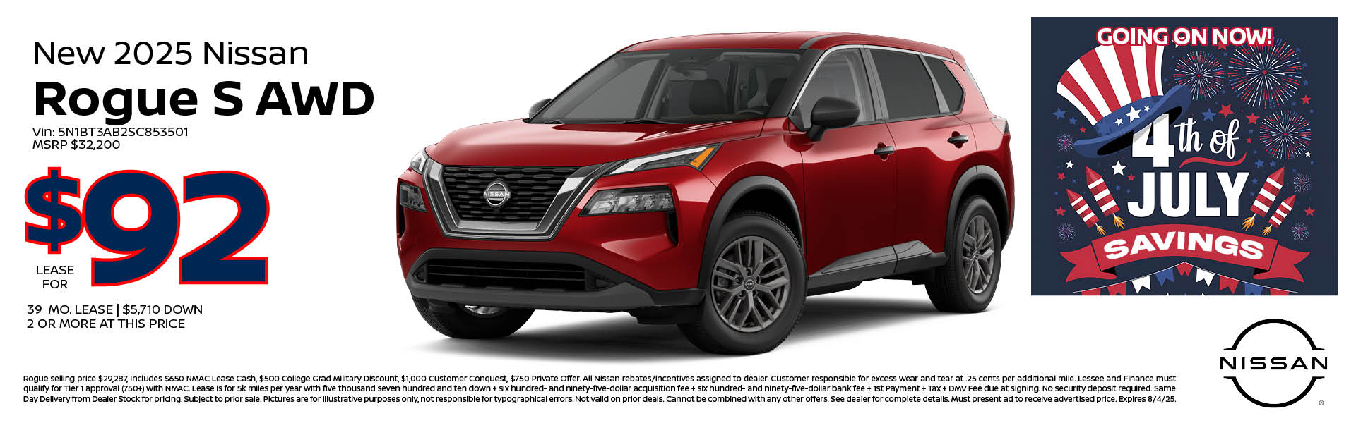 2025 Nissan Rogue Lease offer