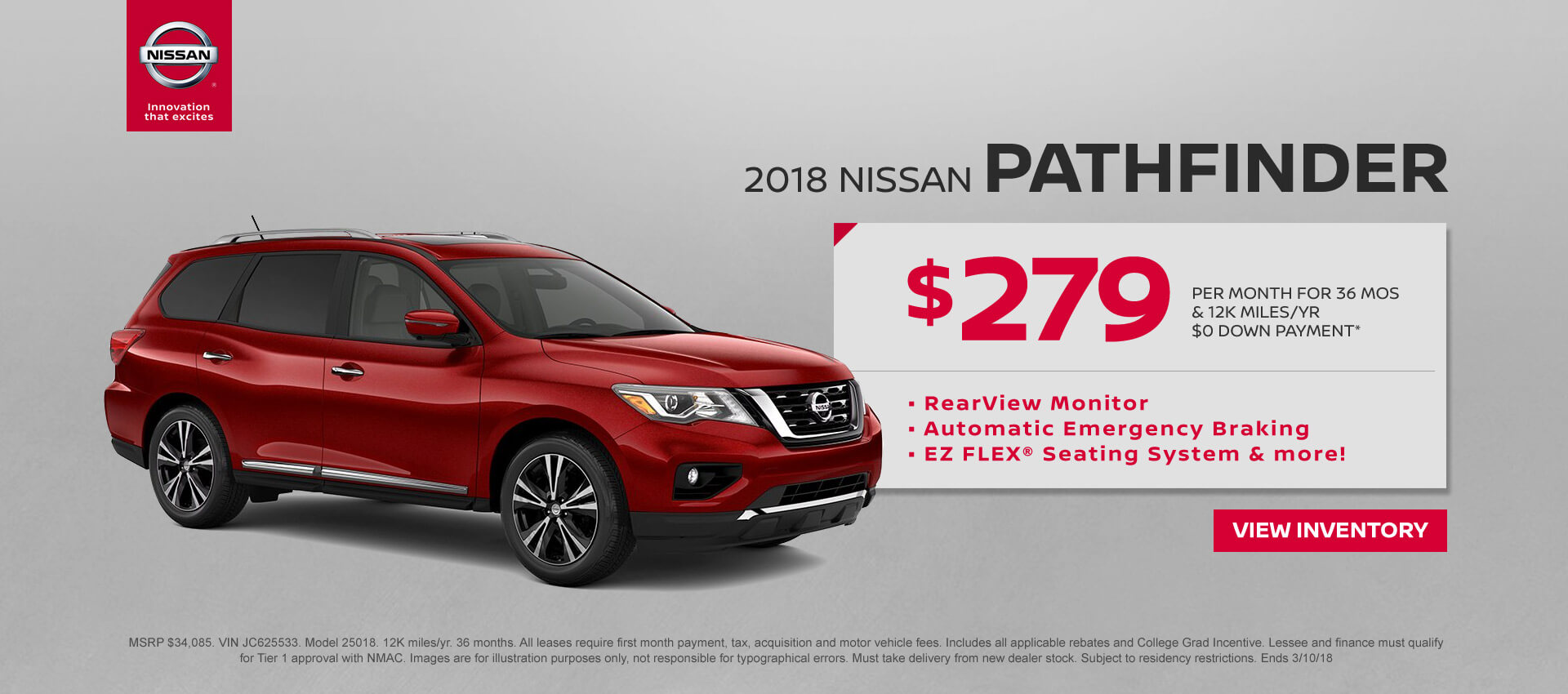 Best 2018 nissan pathfinder lease deals