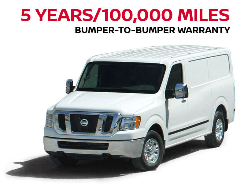5 years/100,000 miles bumper-to-bumper Warranty