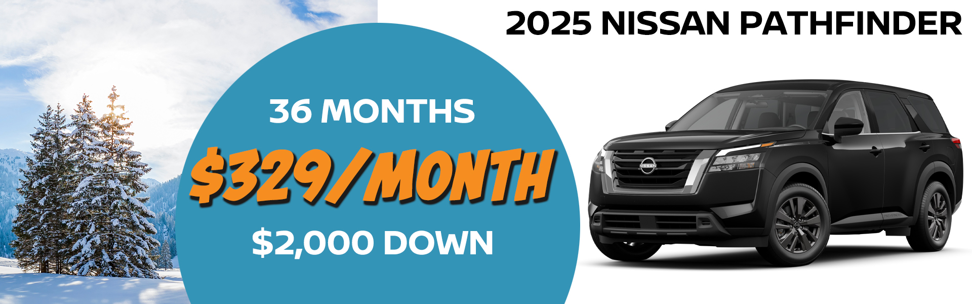 VIN 5N1DR3BC1SC286566 Model #25215 MSRP $43,880 Selling price $40,971. Lease for $329 per month for 36 months totaling $11,844. 5K miles/yr. $2,000 down payment. Price includes all costs to be paid by customer, except for licensing costs, taxes, registration, acquisition fees, and a $349 dealer doc fee, $0 security deposit. Includes all applicable rebates and incentives. Lessee must qualify for Tier 1 approval with NMAC. Images are for illustration purposes only. Not responsible for typographical errors. Subject to residency restrictions. Expires 12/31/2025.