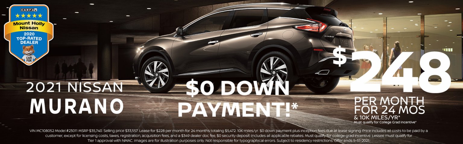 2021 Nissan Murano Lease Special - Mount Holly Nissan