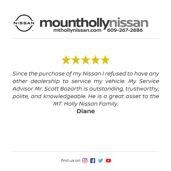 Mt. Holly Nissan Facebook Review